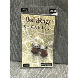 BodyRage Organics Plug Ebony Wood 00G Gemstone Decorative